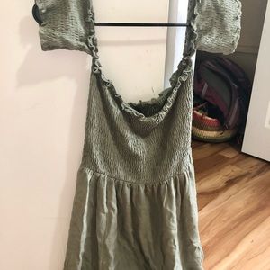 Medium Green Lulus off shoulder midi dress